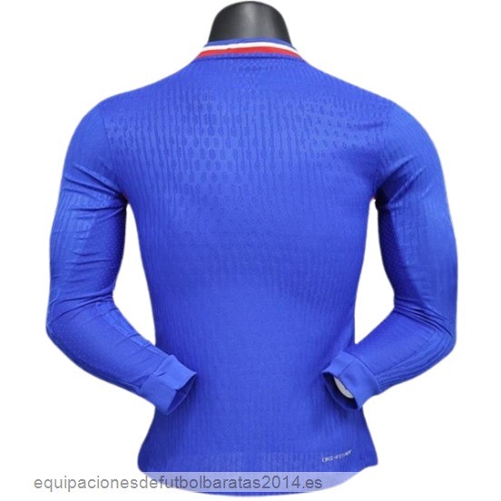 Nuevo 1ª Jugadores Manga Larga Francia 2024 Azul Baratas